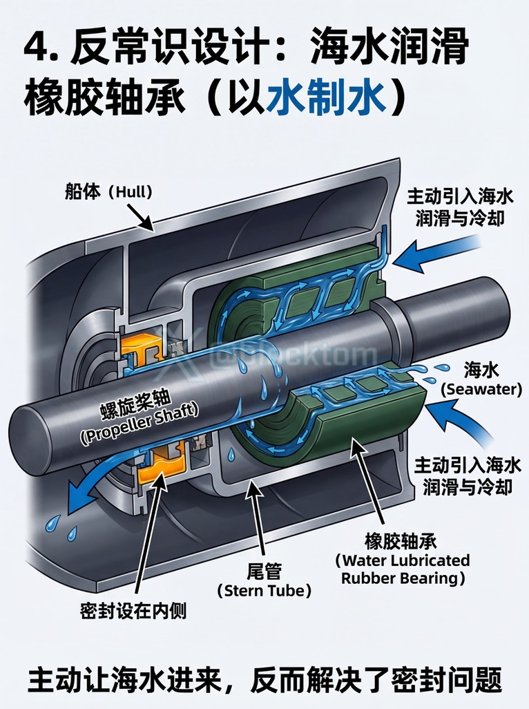 Why Water Does Not Flood a Ship Through the Propeller Shaft 4/4